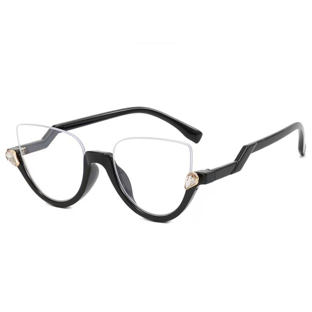 Half Rim Fashion Cat Eye Glasses for Women VK2059