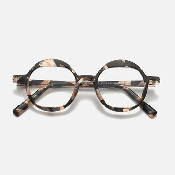 Floral Round Eyeglass Frames with Prescription Lenses for Women VK2070
