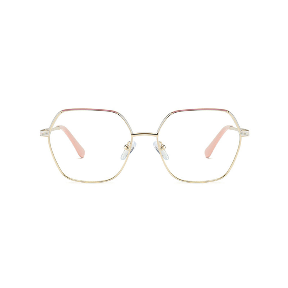 Metal Frame Geometric Glasses with Prescription Lenses VK2092