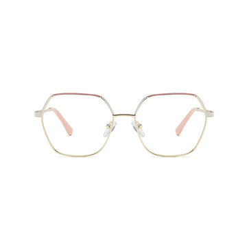 Metal Frame Geometric Glasses with Prescription Lenses VK2092