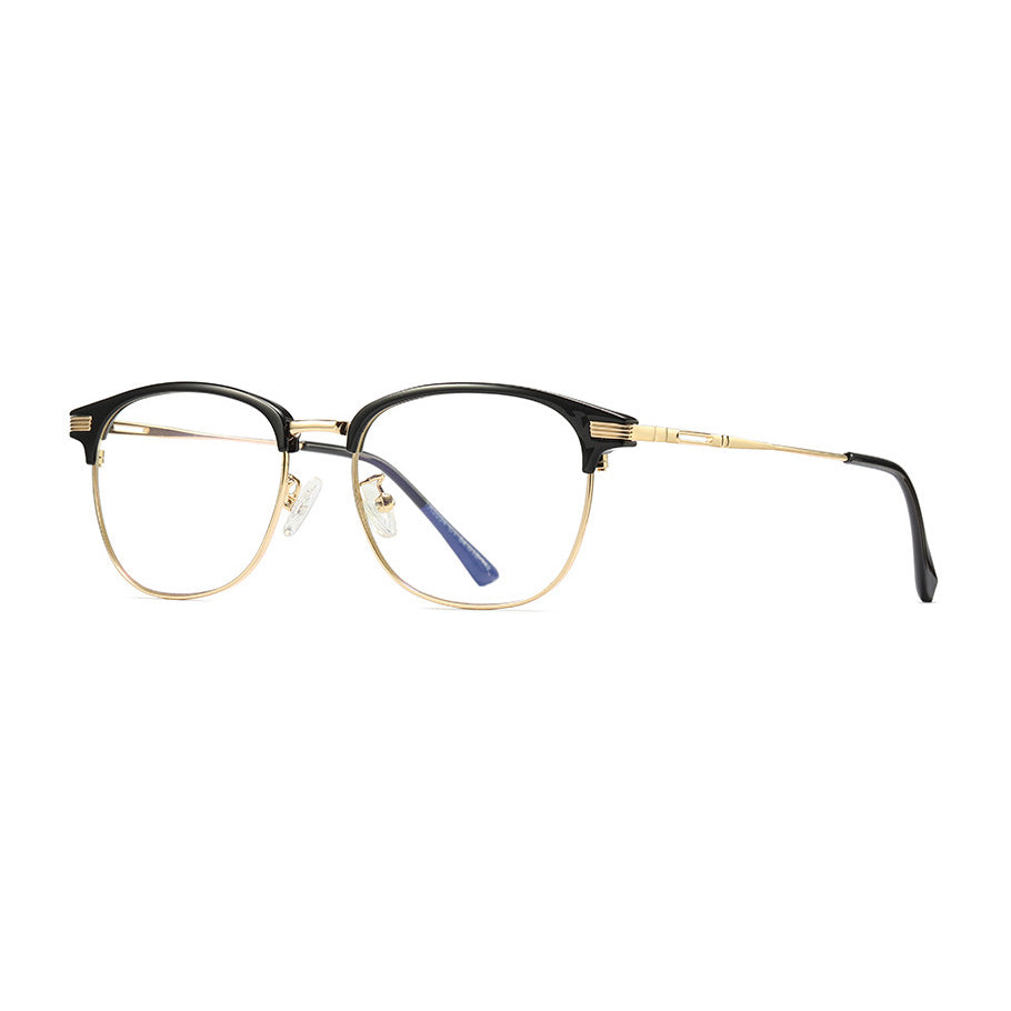 Blue Light Blocking Glasses Metal Browline Frame VK2127