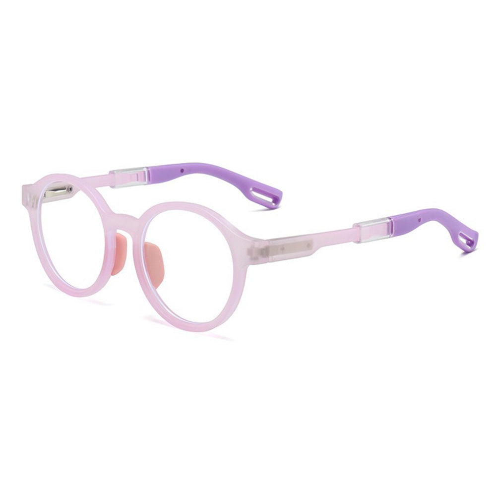 Kids Round Glasses with Spring Hinge Removable Nose Pads VK2134