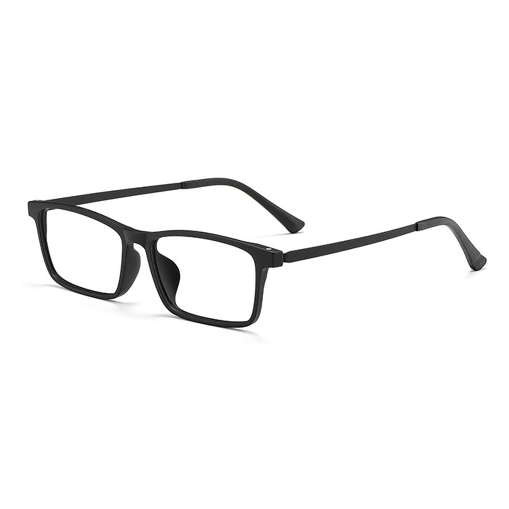 Men's Rectangular Business Glasses Rubber Titanium Temples VK2162