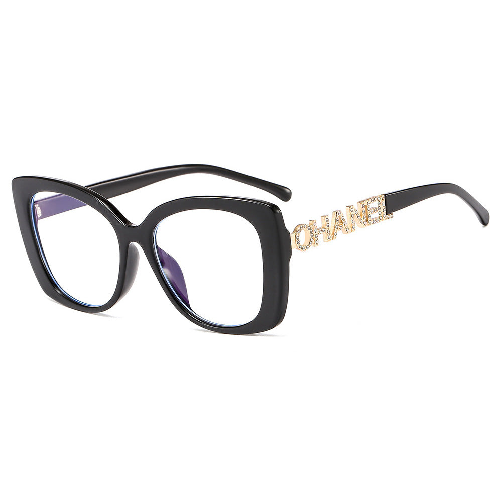 Fashion Cat-Eye Blue Light Blocking Elegant Glasses with Diamonds VK2170