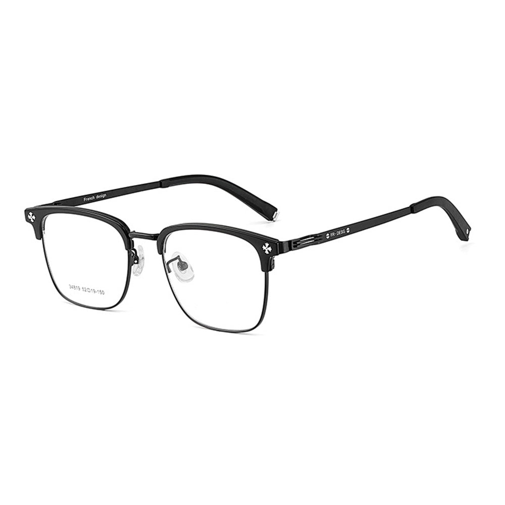 Light Luxury High-Grade Metal Browline Glasses Frame VK2183