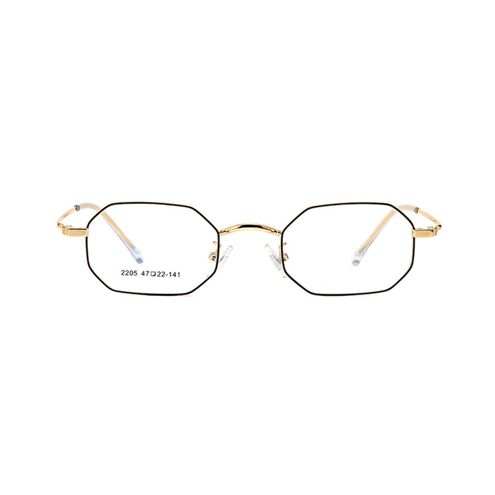 Geometric Polygonal Retro Metal Glasses Frame VK2185