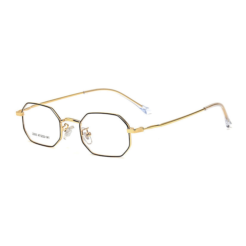 Geometric Polygonal Retro Metal Glasses Frame VK2185