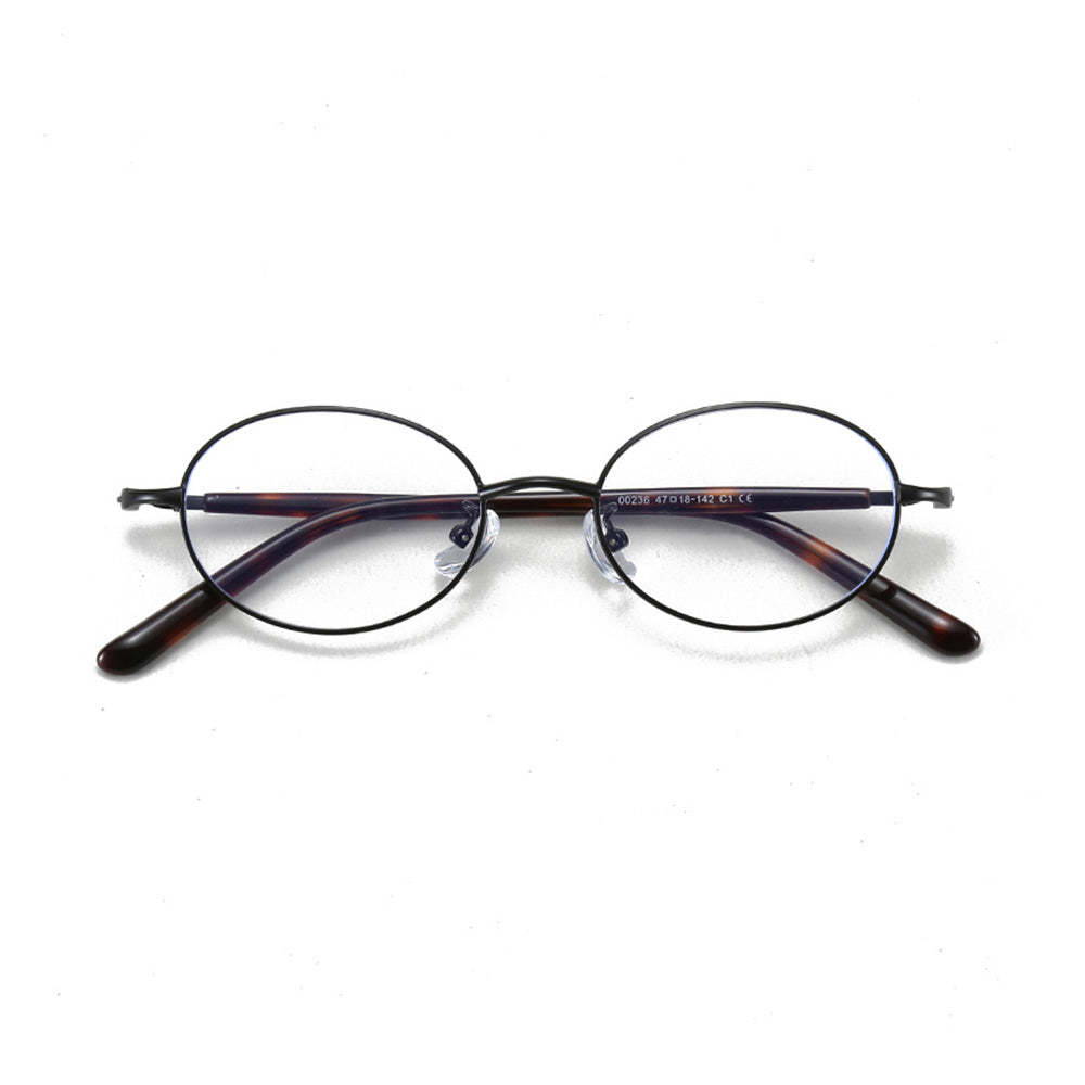 Metal Vintage Oval Glasses Blue Light Blocking VK2188