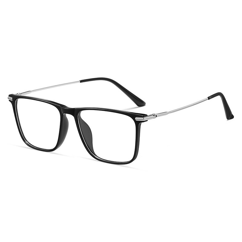 Men's Simple Rectangular Glasses  Lightweight Titanium Temples VK2190