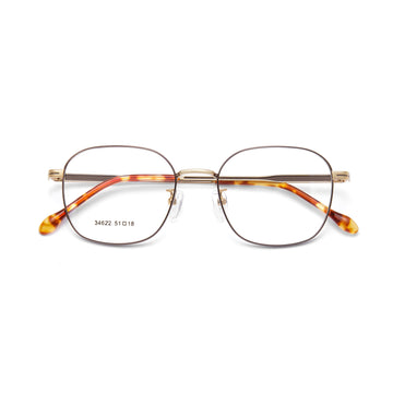 Retro Alloy Eyeglasses Frame Lightweight with Prescription Lenses VK2200