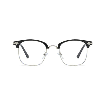 Unisex Metal Browline Glasses with Blue Light Protection VK2202